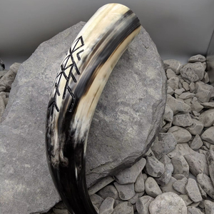 Premium Viking Drinking Horn Handcrafted Natural Material Polished Finish Rustic Medieval Mug for Beer Enthusiasts - Product Image 1