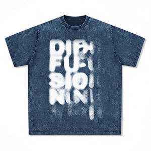 T-shirt personnalisé délavé style vintage, imprimé par pulvérisation, streetwear, coupe oversize, 100% polyester, unisexe, décontracté, été, respirant, col rond, Lebond, ample - Product Image 4