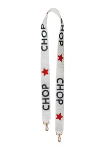 GAMEDAY Beaded <b>Strap</b> Fashionable Red with White Text Metal Clips - Product Image 6