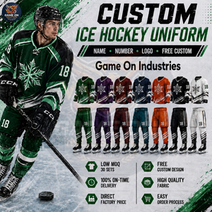 Full Sublimation Printed Team Jersey With Matching Pants Custom Athletic Club Gear V Neck Highland Quality Ice Hockey Uniform - Product Image 5