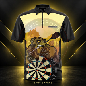Chemise à manches courtes en polyester avec fermeture éclair, imprimé numérique, motif de personnage, style sportif, séchage rapide, vente en gros - Product Image 2