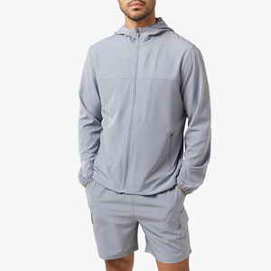 High-Quality Custom Men's <b>Windbreaker</b> Shorts Set Relaxed Fit Nylon Polyester Breathable <b>Windbreaker</b> Shorts Set - Product Image 1