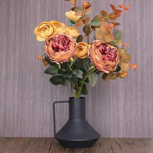 Jarrón de Flores de Metal Negro de Estilo Moderno, Clásico y Rústico, Irrompible, Duradero, Tamaño Personalizable, Decorativo Plano - Product Image 4