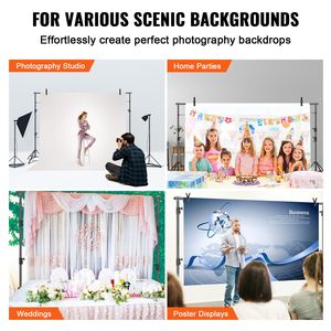 Soporte de Fondo para Fotografía Ajustable en Altura de 12 x 10 pies, Resistente, con 6 Abrazaderas, Sistema de Soporte para Fondo, Accesorio para Estudio Fotográfico - Product Image 6
