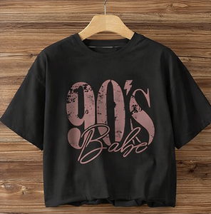 Camisetas Extra Grandes de los 90 para Mujer, Camisetas Vintage de los 90, Camisetas Holgadas con Hombros Caídos y Estampado Gráfico de Algodón - Product Image 1