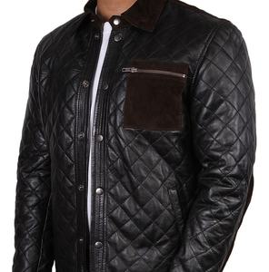 2024 High Quality <b>Men's</b> Stylish Leather <b>Jacket</b> Casual Wholesale Solid Color with Stand Collar - Product Image 6