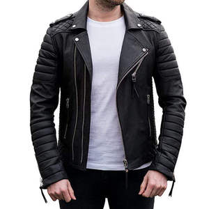 Veste à capuche unisexe en cuir véritable avec fermeture éclair et poches, vêtement décontracté d'hiver, col rabattu, coupe classique - Product Image 2