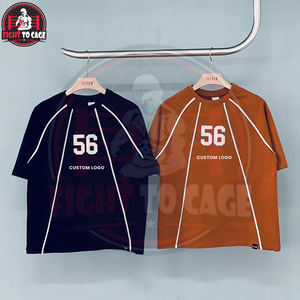 Camiseta de Manga Corta con Ribete en Contraste, Estilo Urbano, Corte Holgado, Estampado Gráfico de Alta Calidad, Nueva Tendencia, Cómoda, Diseño Único - Product Image 2