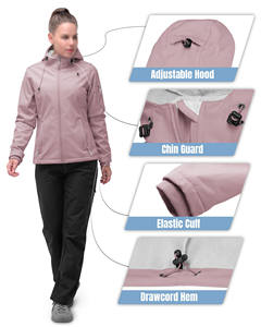 Chaqueta Softshell para Mujer de Alta Demanda, Antiarrugas, Mangas Largas, Tejido Duradero y Transpirable, Chaqueta Softshell para Esquí - Product Image 6