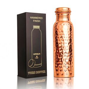 Copper Water <b>Bottle</b> with 4 Cups Set Eco-Friendly Large Capacity Portable Travel Drinkware Classic Design Lids Included - Product Image 3