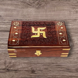 กล่องเก็บของไม้แกะสลักสวยงาม ดีไซน์คลาสสิก เป็นมิตรกับสิ่งแวดล้อม ใช้จัดระเบียบได้อเนกประสงค์ ตกแต่งบ้าน กล่องของขวัญ - Product Image 3