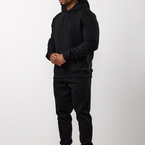 Custom Logo Streetwear Boxy <b>Cropped</b> <b>Zip</b> <b>up</b> Hoodies and Sweatpants Set Manufacturer Oversized Blank Sport Men's Tracksuit - Product Image 3