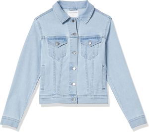 Veste en jean classique pour femme, coupe ajustée, boutonnée, style décontracté streetwear, en coton, confort quotidien - Product Image 1