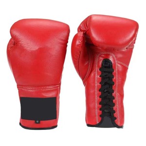 Gants de boxe unisexes pour jeunes en PU noir, fermeture à boucle et crochets, entraînement MMA, personnalisables, prix d'usine, gants de compétition - Product Image 2
