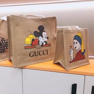 Sac de courses en jute écologique grande capacité avec couche intérieure laminée - Product Image 1