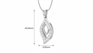 Pendentifs en feuille pour femmes en or 14 carats et diamants naturels |   0,26 carats |   Bijoux fins de haute qualité, commandes en gros disponibles - Product Image 2