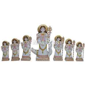 Mármol Khodiyar Maa 7 Sister Murtis |   Juego de utensilios de cocina Sapt Matrika Khodiyar – Hecho a mano por MALIYAS - Product Image 1