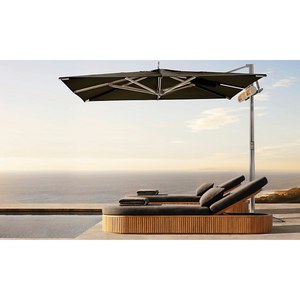 Chaise longue de luxe en teck avec dossier réglable, base cannelée et coussin rembourré – Chaise d'extérieur minimaliste pour villas et complexes hôteliers - Product Image 5