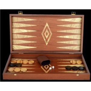 Jeu de backgammon de luxe en bois, ensemble de backgammon pliable en bois pour voyage, jeu de stratégie, vente en gros personnalisée pour adultes - Product Image 5