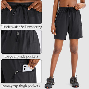 Venta al por mayor directa de fábrica, precio económico, OEM, soporte interior, estilo activo, 2026, precio mayorista, pantalones cortos de doble capa modernos para mujer - Product Image 3