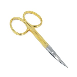 Ciseaux à cuticules Ryzer Studio à lame courbée, en acier inoxydable, pointe acérée, manche rose, étui en cuir, pour manucure à domicile, outil de beauté - Product Image 4