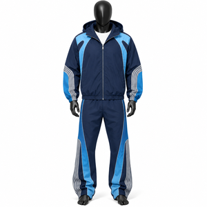 Conjuntos de chándal cortavientos ligeros de alta calidad para hombre, impermeables, de nailon, con capucha. - Product Image 5