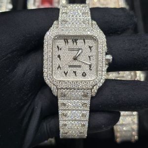 Reloj Mecánico Automático para Hombre, Edición Limitada con Números Romanos, Acero Inoxidable, Cuadrado, de Lujo, Estilo Hip Hop, con Moissanita, Analógico - Product Image 1