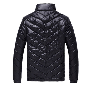 Veste d'hiver matelassée pour homme de haute qualité en gros avec logo personnalisé et caractéristiques imprimées OEM, poches chaudes à bulles - Product Image 6
