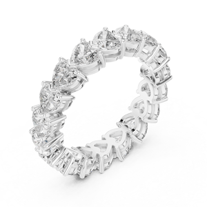 Weißgold-Moissanit-Ring mit ovalen und tropfenförmigen Steinen, Eclipse-Band, Brautschmuck, Geschenk - Product Image 1