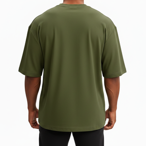 T-shirt unisexe ample en coton premium 210g, coupe épaule tombante, personnalisable avec logo imprimé, style hip-hop, écologique, vente en gros OEM de haute qualité - Product Image 6