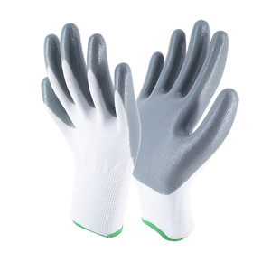Gants de sécurité gris enduits de nitrile, antidérapants, avec poignet tricoté texturé, sans latex, pour le travail - Product Image 5