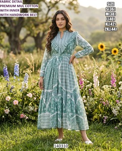 Royal Amora Sharara traditionnel pour fête, longueur au sol, en coton organza, séchage rapide, vêtements pour femmes - Product Image 3