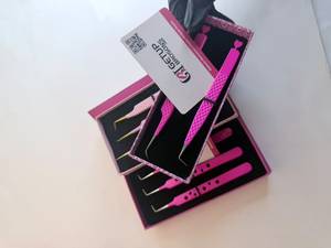 แหนบดัดขนตาปลายแหลมสีชมพูสด 45/90/ตรง ผลิตจากสแตนเลสเคลือบสีเงิน ป้องกันแม่เหล็ก ป้องกันไฟฟ้าสถิต ใช้งานได้ลื่นไหล - Product Image 5
