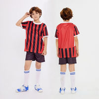 Seragam Sepak Bola Anak Laki-laki Perempuan, Dapat Disesuaikan, Musim Panas, Bahan Bernapas 100% Poliester, Tanpa Lengan, Motif Bendera, SD/SMP