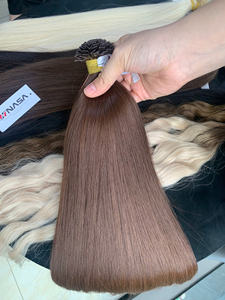 Extensiones de cabello vietnamita de punta plana de gran venta 2025, extensiones sedosas suaves y rectas onduladas súper dobles de alta calidad - Product Image 3