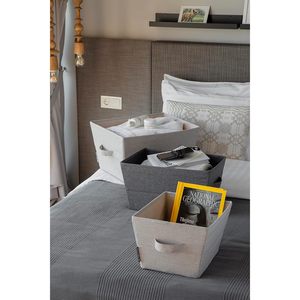 MA69MBE <b>Large</b> Fabric Storage Box with Easy-Carry Handles Foldable Home Shelf Storage <b>Bin</b> - Product Image 5