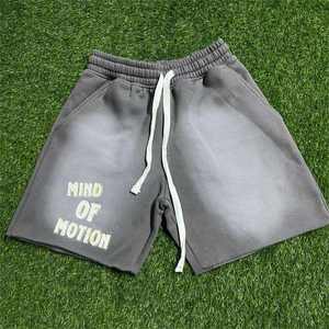 Mind Of Motion Short de jogging pour homme, couleur unie, avec cordon de serrage, décontracté, respirant, en polyester, avec logo imprimé sur le devant - Product Image 4