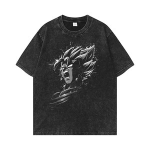 T-shirt Oversize da Uomo in Cotone 100% Lavorato a Maglia, 300GSM, Vestibilità Ampia, con Stampa Personalizzata Teschi - Product Image 3