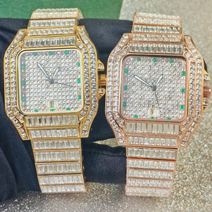 Reloj de Diamantes de Lujo para Hombre, Estilo Hip Hop, Brillante, con Incrustaciones de Diamantes, Reloj de Pulsera de Moda con Esfera Cuadrada, Relojes de Cuarzo, Reloj Impermeable - Product Image 5