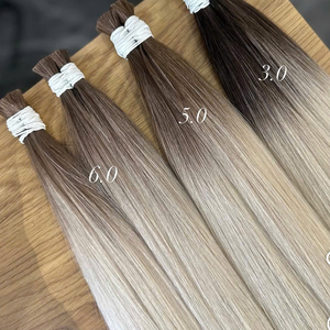 Rusa <b>Hair</b> Bulk Vietnamese Human <b>Hair</b> Extensions 100g Light Blonde Black Brown Straight Virgin <b>Hair</b> Super Double Drawn Machine - Product Image 4