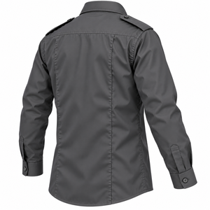Camisa de Trabajo de Manga Larga de Alta Calidad para Guardias de Seguridad, con Botones y Bolsillo Frontal, Logotipo y Marca Personalizados - Product Image 6