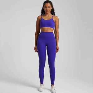 Hot Selling Spandex Polyester Made Yoga Set for Women New Arrival Latest Design Women Yoga Set With <b>Low</b> MOQ - Product Image 5