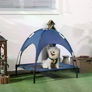 Cuccia Rinfrescante XL per Cani e Gatti, in Memory Foam e Feltro Resistente con Motivo a Righe, Traspirante, Morbida e Lavabile, Ideale per l'Ufficio - Product Image 1