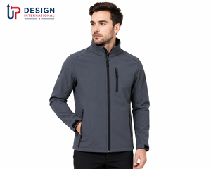 Veste softshell pour homme personnalisée, imperméable, coupe-vent, doublée de polaire, pour la randonnée en plein air, vêtements de travail, avec impression de logo - Product Image 3