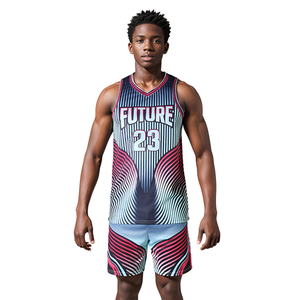 Latest Design Custom Sublimation Basketball Uniform Full Printing Sleeveless Teamwear Mesh Fabric <b>DIY</b> Basketball Jersey <b>Kits</b> - Product Image 1