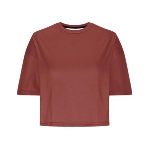 Women's Crew Neck Keyhole Bow for Crop Top Short Sleeve Casual Plain Half Sleeve Cropped T-Shirts <b>Drop</b> Shoulder Round Neck Basic - Product Image 5