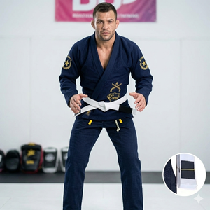Kimono Profesional de Jiu Jitsu Brasileño (BJJ) para Competencia y Entrenamiento, Traje de Judo con Cinturón Blanco de Alta Calidad - Product Image 1