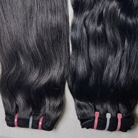 Mesin ekstensi rambut manusia Remy Indian kualitas tinggi 100% anyaman ganda tanpa penumpahan bebas kusut gelombang alami longgar dalam