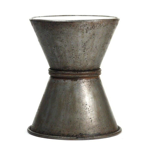 Tabouret en fer galvanisé fait main de haute qualité, tabouret tambour en métal fait main avec finition antique, meuble d'appoint pour la maison - Product Image 1