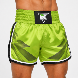 Shorts de boxe thaïlandaise pour hommes, vert, imprimé par sublimation, respirant, vêtements de combat MMA, coupe régulière, vente en gros, shorts de boxe thaïlandaise pour adultes - Product Image 6